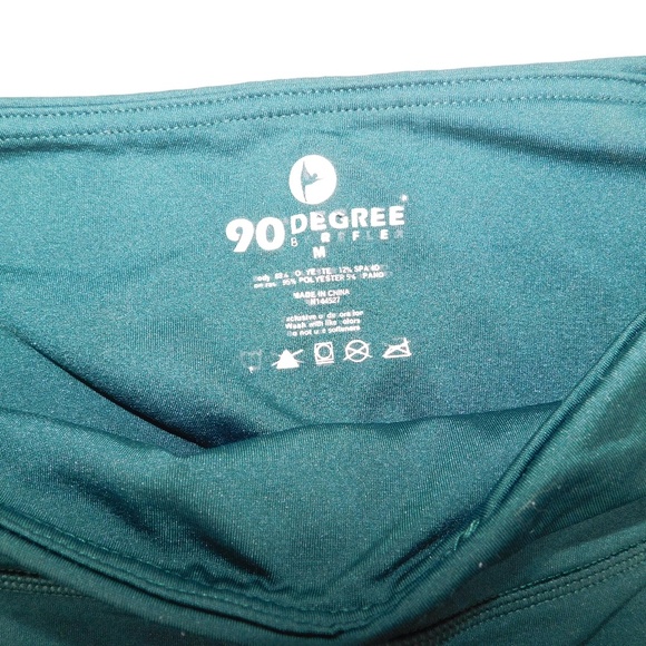 90 Degree by Reflex High-Waisted Leggings | Size M | Teal Green | Stretch Yoga - Picture 4 of 4